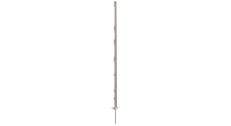 KERBL Plastový sloupek dvojitý nášlap/jednoduchý hrot/bílá/156cm