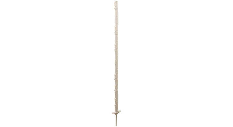 Sloupek pro elektrický ohradník STANDARD 140 plast bílý, 14 úchytů, 140 cm