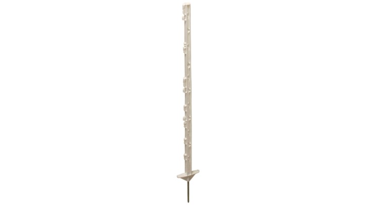 Plastový sloupek pro elektrický ohradník STANDARD bílý, 10 úchytů,  90 cm