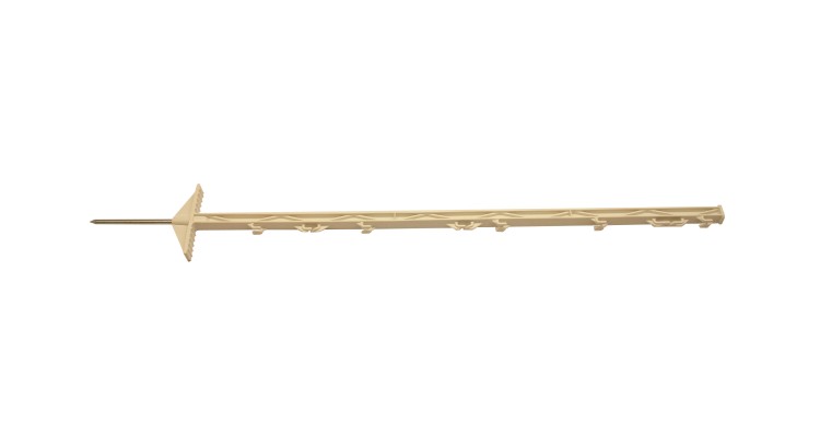 KERBL Plastový sloupek dvojitý nášlap/jednoduchý hrot/bílá/105cm