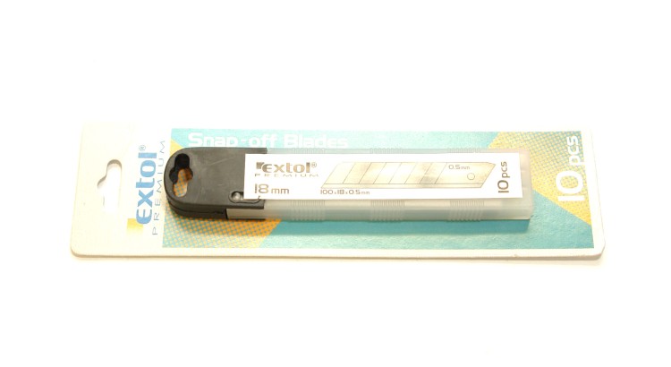 Extol 9125 Břity do nože ulamovací 18mm 10 ks tl.0,5mm / 14s