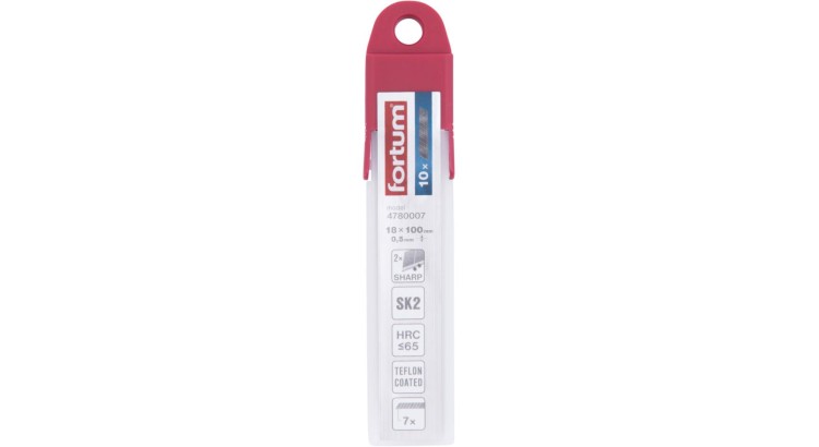 FORTUM 4780007 Břity ulamovací do nože, 18mm, 10ks, SK2