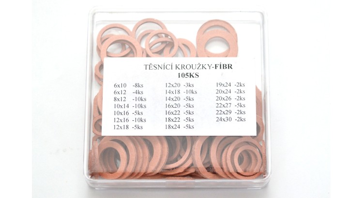 Sada fíbrových kroužků 105 ks