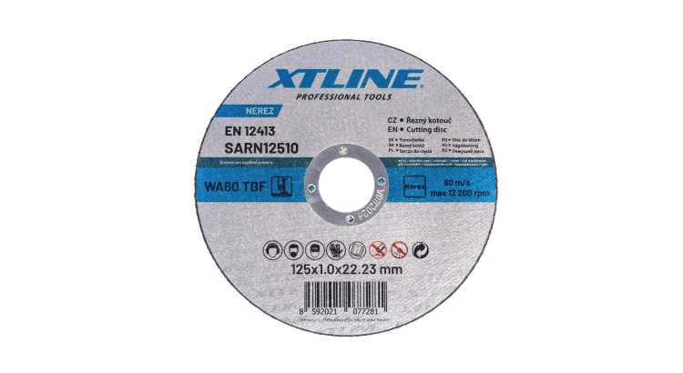 XTLINE SARN15010 Kotouč 150x1,0x22,2mm řezný na ocel / nerez