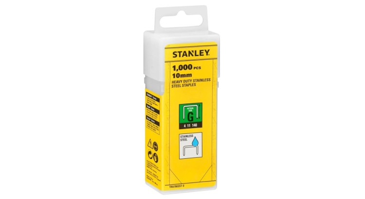 Stanley TRA706SST-0 Spony 10mm typ G nerez bal.1000ks