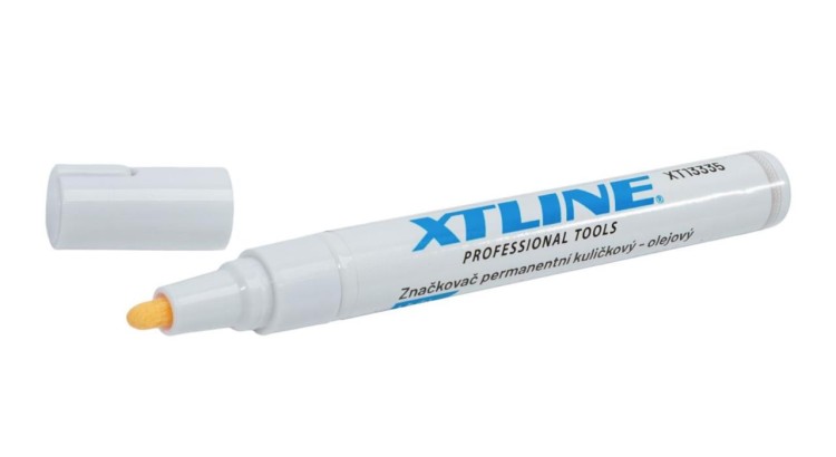 XTLINE XT13335 Značkovač permanentní kuličkový - olejový, bílý