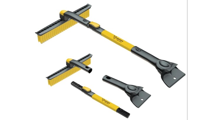 COYOTE SECURE CY-515356 Škrabka silikonová se smetáčkem 77-100 cm