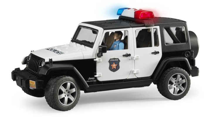 Jeep Wrangler Policie s figurkou Bruder 02526