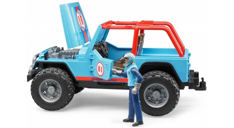 Jeep modrý s řidičem Bruder 02541