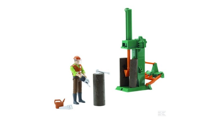 Set dřevařský s figurkou Bruder 62650