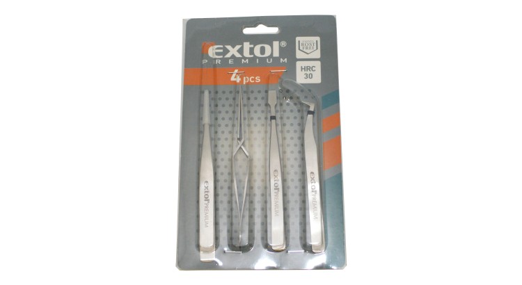 Extol Premium 8859100 Pinzety nerez sada 4 ks