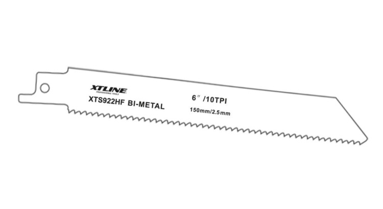 XTLINE XTS922VF Pilový list mečový HSS Bimetal 152x19x0,9mm 1bal 5ks / 10-14Tpi