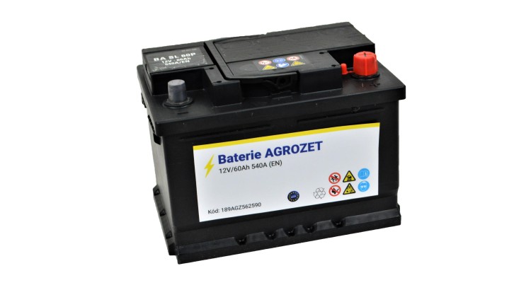 AGROZET Premium Baterie 12V/60Ah (540A EN)