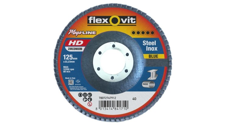 FLEXOVIT 125mm 120 - zrnitý zirconia INOX