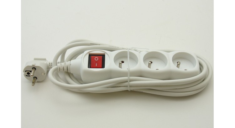 Emos P1313 Prodlužovák 3 zásuvky 3 m+vyp.~250 V/10 A