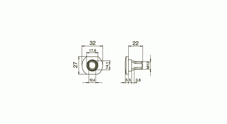 Šroub nože M12x22 Zn 10.9 CAT