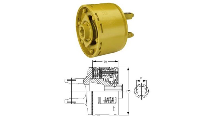 GKN Walterscheid 1170841 / 170841 / 56.100.51 Spojka K96/4, W 2400, 1350 Nm
