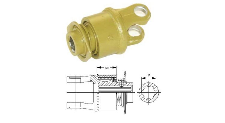 Spojka F5/1R, W2500, 1 3/4" Z=6