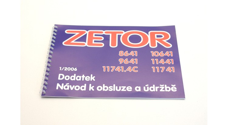 Zetor 222.212.412 Návod k obsluze a ůdržbě Z Forterra 11741.4C dodatek