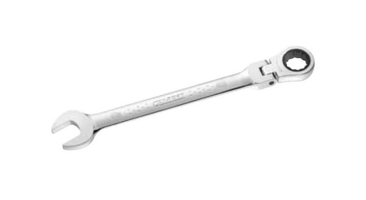 TONA EXPERT E110912 Očkoplochý kloubový ráčnový klíč 19 mm