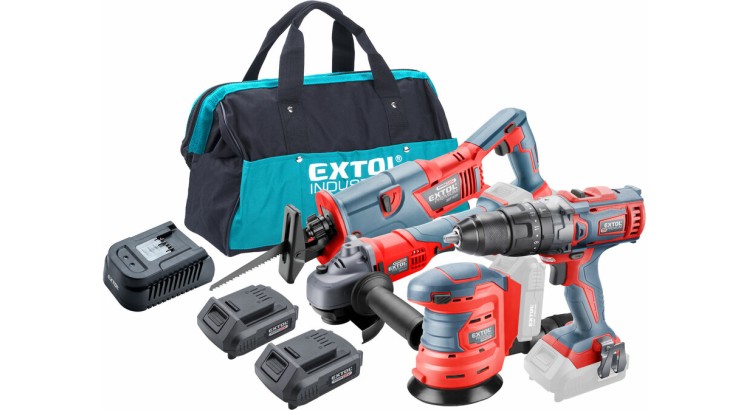 Extol 8898314 Sada aku nářadí SHARE20V v tašce, 7ks