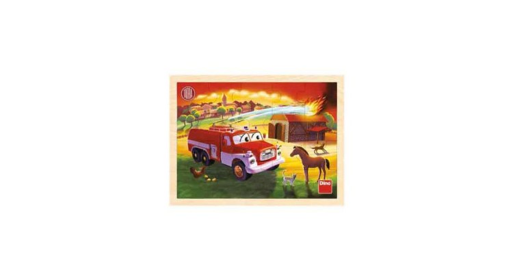 Dino Puzzle dřevěné Tatra hasiči 20 dílků