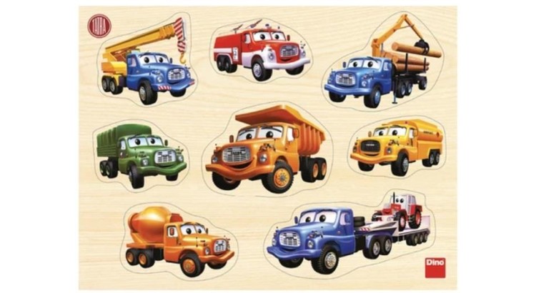 Dino Puzzle dřevěné Tatra vkládačka 8 dílků