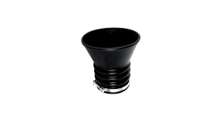 Trychtýř dokovací elastický se sponou - gumový 8"
