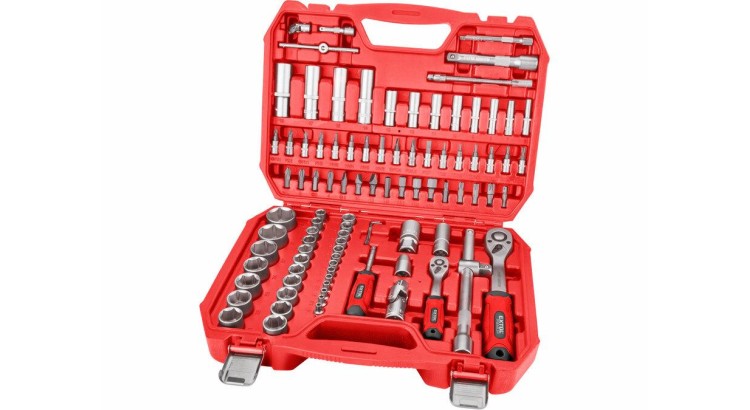 EXTOL 8818337 Hlavice nástrčné, sada 94ks, 1/4", 1/2", CrV/S2