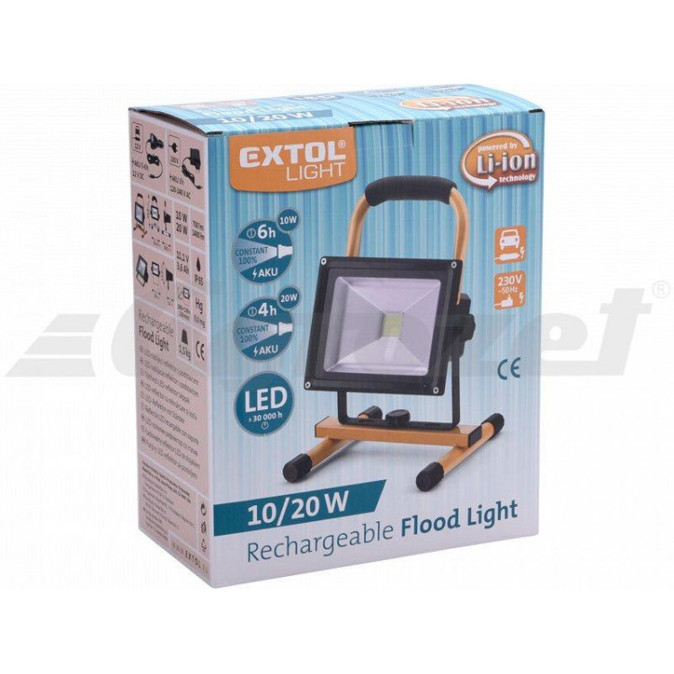 EXTOL reflektor LED, nabíjecí s podstavcem, 700/1400lm, Li-ion