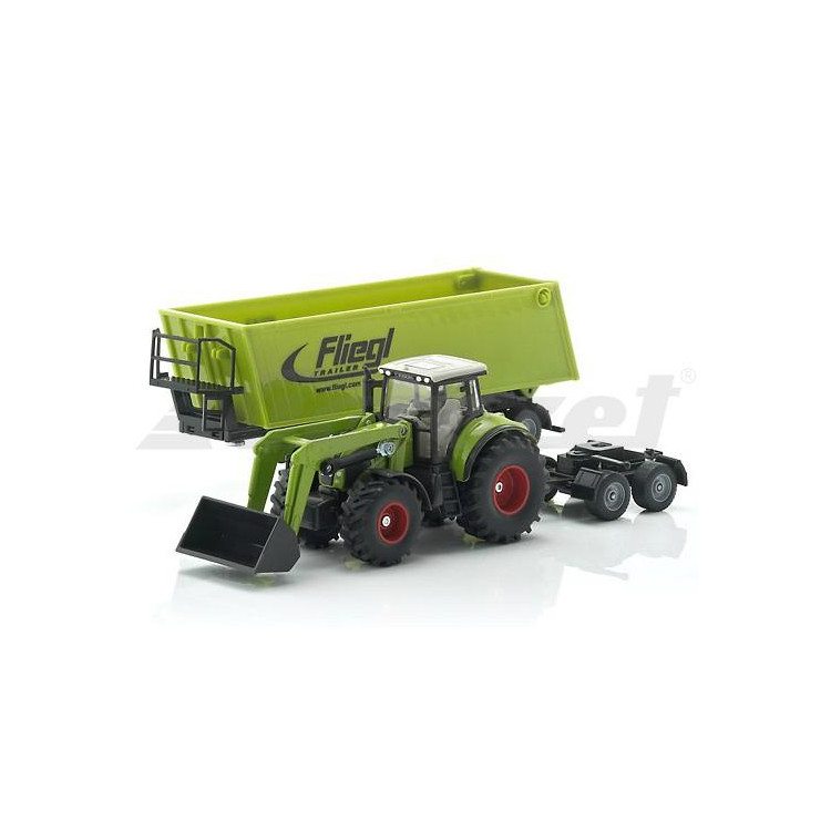Traktor Claas Axion s Vlekem Fliegl S01949