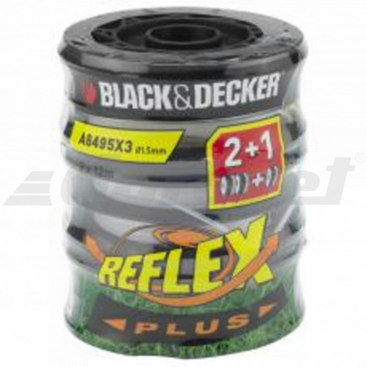 BLACK&DECKER A6495X3 Náhradní struna Reflex Plus 1,5mm/2x6m - 3ks