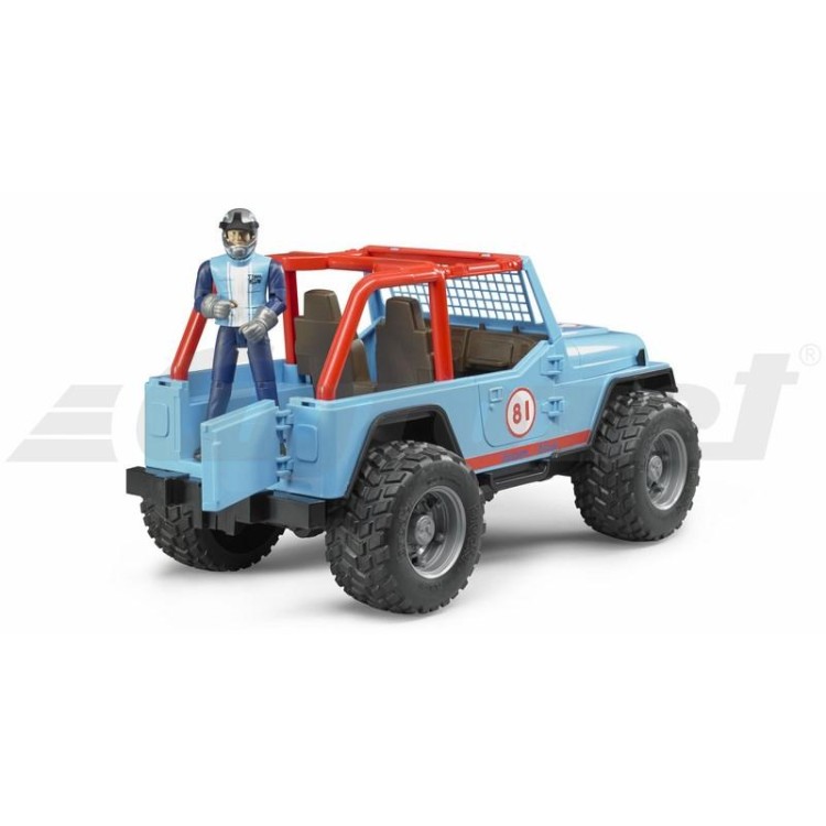 Jeep modrý s řidičem Bruder 02541