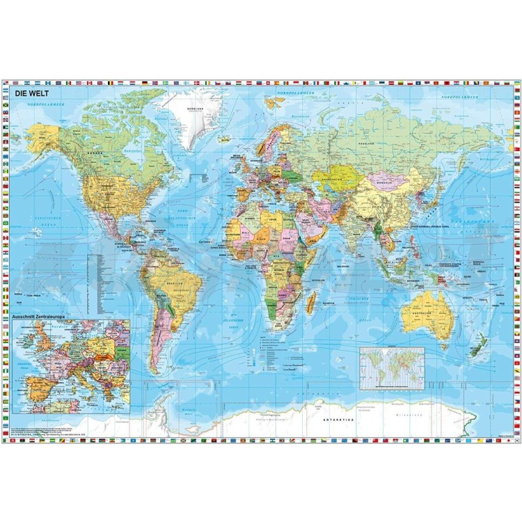 Puzzle mapa světa, 1 500 dílků