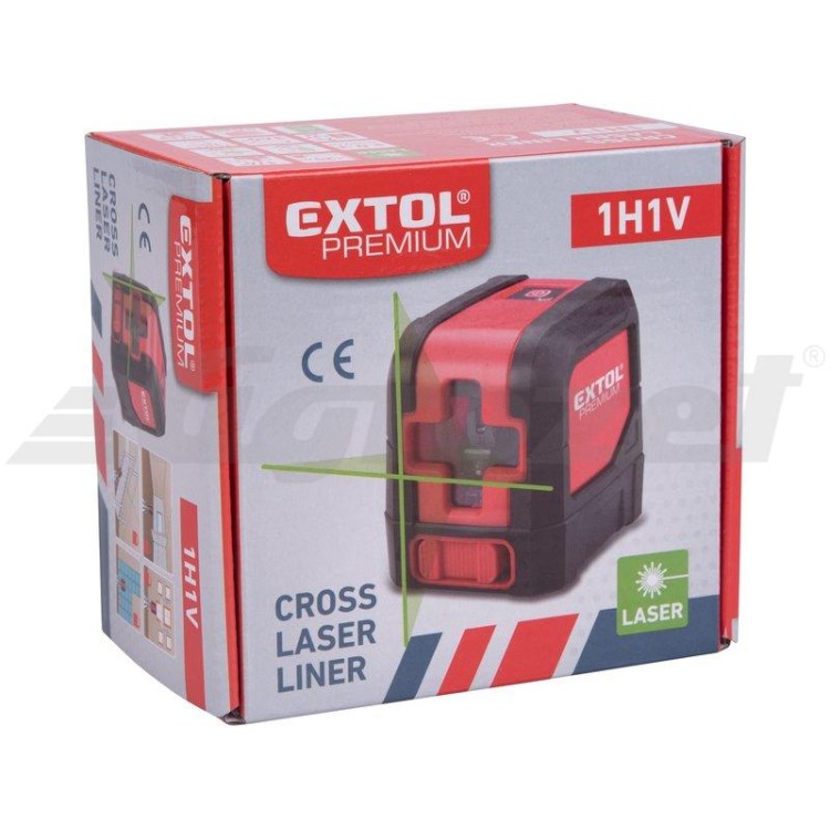 Extol Premium 8823306 laser zelený liniový, křížový samonivelační