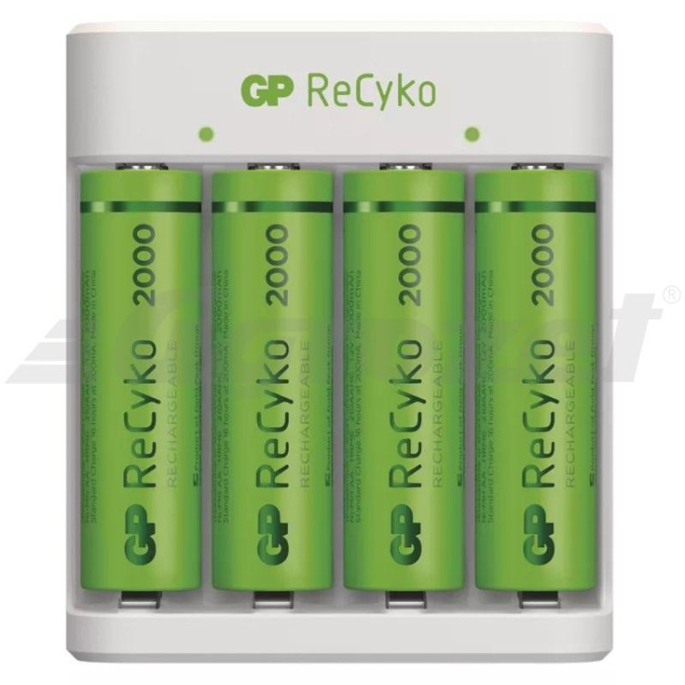 Nabíječka baterií GP Eco E411 + 4× AA ReCyko 2000