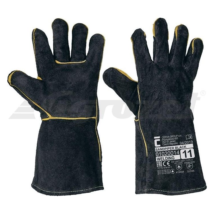Pracovní rukavice SANDPIPER BLACK vel. 11