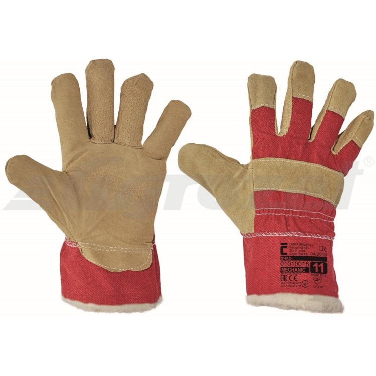 Pracovní rukavice SHAG, kombinované, zimní vel. 11