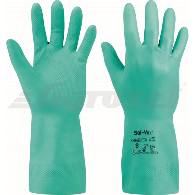 ANSELL SOL-VEX 37-676 / Nitrilové antistatické rukavice vel. 9