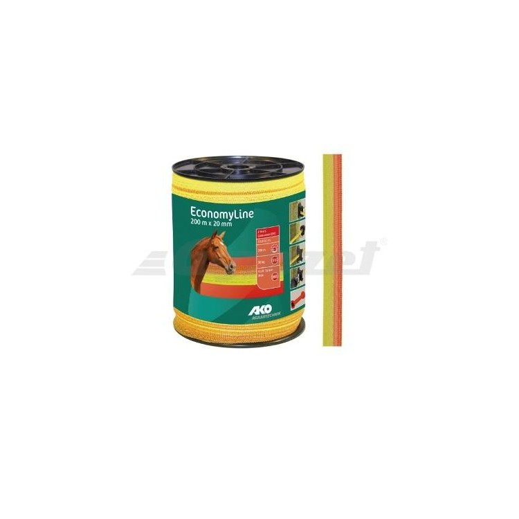Polyetylenová páska pro elektrické ohradníky EconomyLine - BASIC 20 mm žlutá