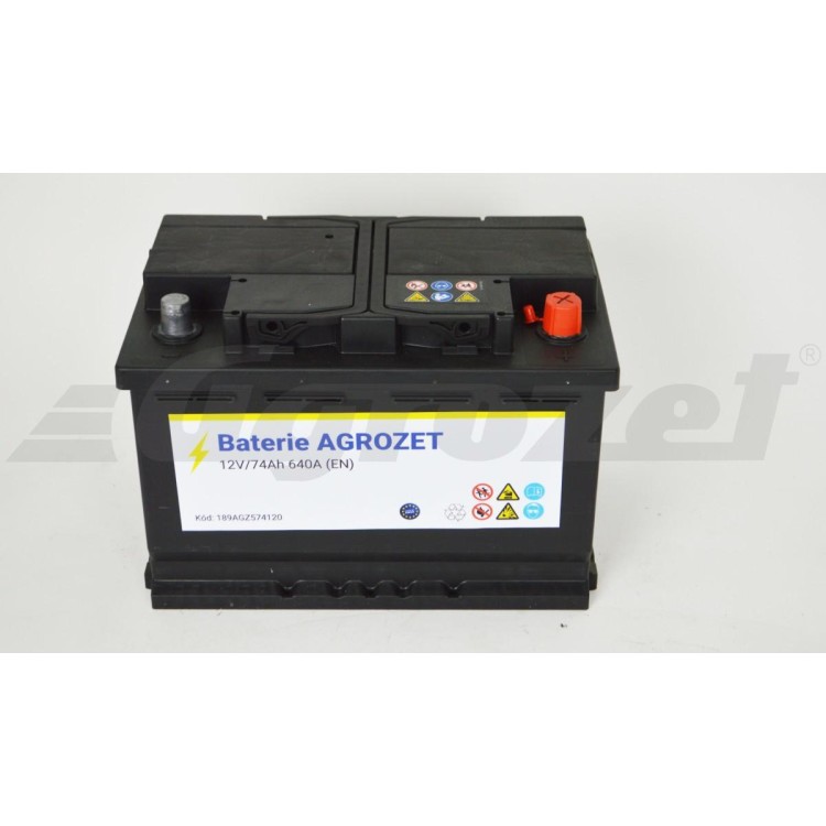 Baterie AGROZET Premium 12V/74Ah (640A EN)