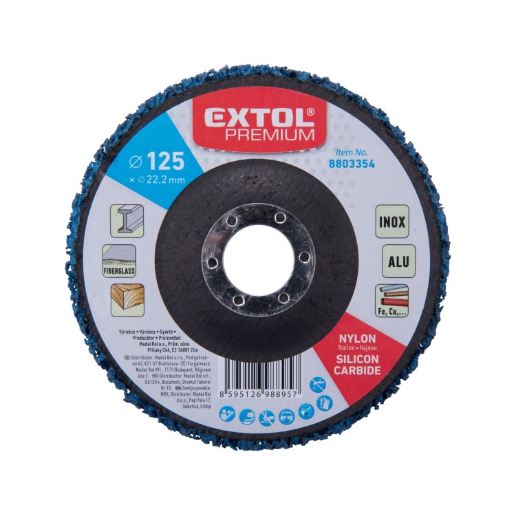Extol 8803354 kotouč brusný nylonový 125x14mm, nylon