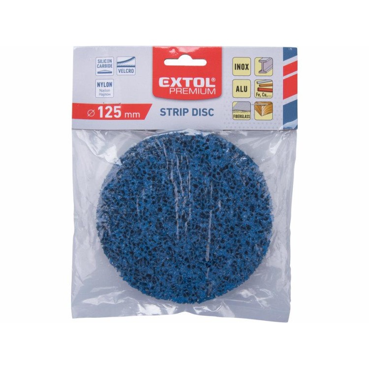 Extol 8803559 Kotouč brusný nylonový, suchý zip, O 125x14mm, nylon/abrazivo SiC