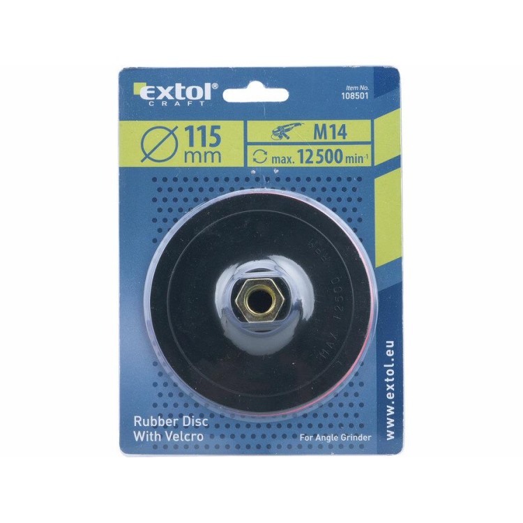 EXTOL 108501 Nosič brusných výseků - M14, suchý zip, 115mm