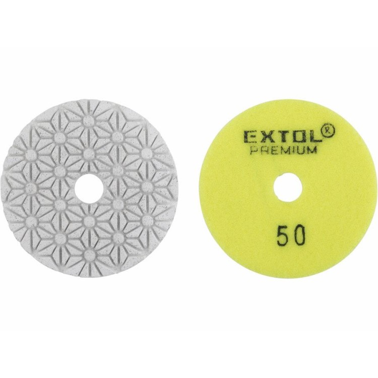 EXTOL 8803090 Kotouč diamantový leštící na obklady, O100mm, P50, suchý zip