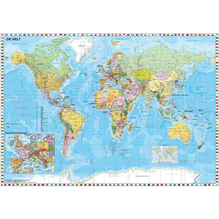 Puzzle mapa světa, 1 500 dílků