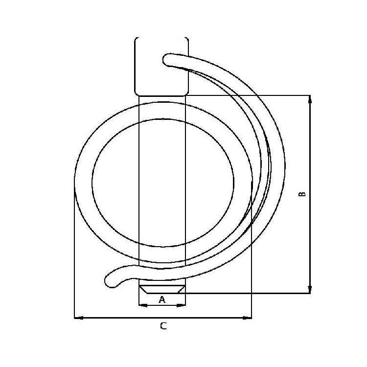 Kolík překlapávací trubkový 10x60mm
