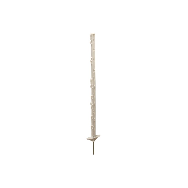 Tyčka pro elektrický ohradník STANDARD plast bílý, 10 úchytů, 90 cm