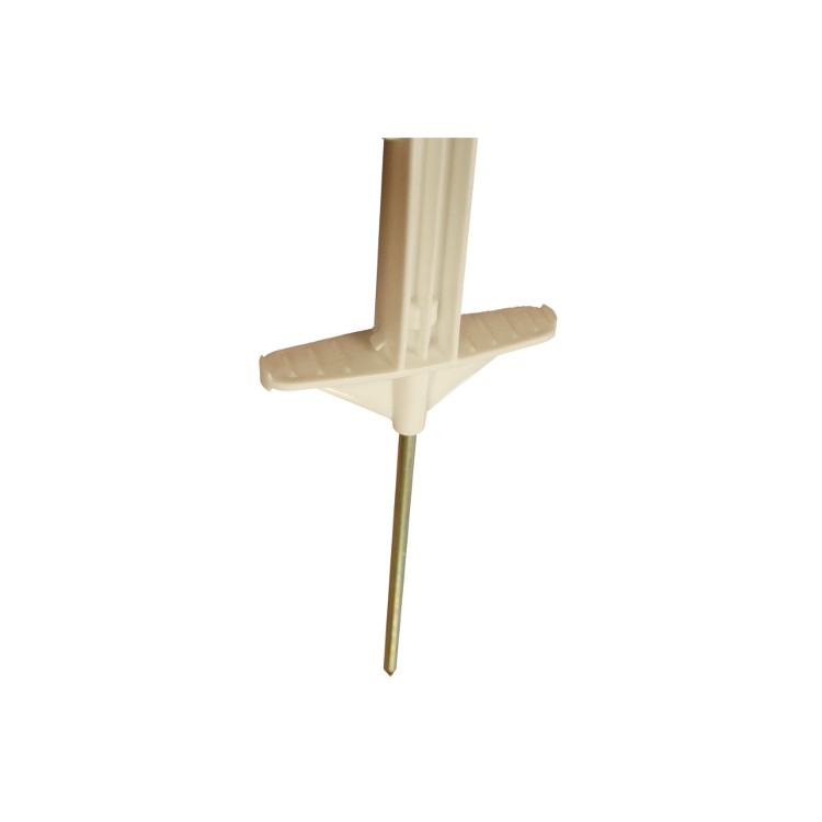 Tyčka pro elektrický ohradník STANDARD plast bílý, 10 úchytů, 90 cm