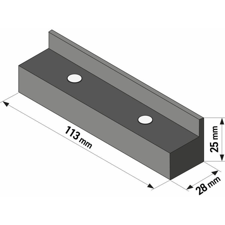 EXTOL 8812697 Ochranné čelisti na svěrák 2ks, délka 113mm, s magnety, TPU